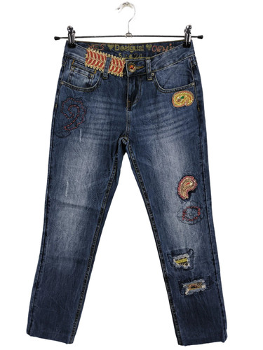 Desigual röhrenjeans blau - desigual,